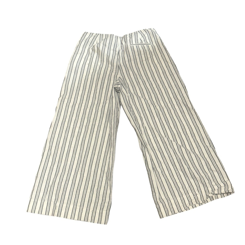 Lafayette 148 Size 6 Linen Blend Striped Wide Leg‎ Pants